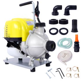 38CC 4-Stroke Gasoline Water Pump 1.5Inch Portable Gas-Powered Transfer Pump Commercial Engine Water Pump for Flood Landscaping or Gardening Irrigatio