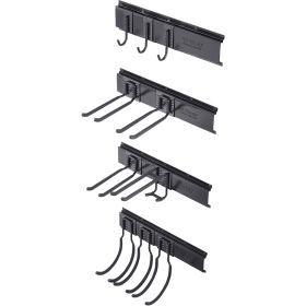 VEVOR Garage Tool Organizer, 600 lbs Max Load Capacity, Wall Mount Yard Garden Storage Rack Organization Heavy Duty with 10 Adjustable Hooks and 4 Rai