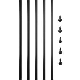 VEVOR Deck Balusters, 101 Pack Metal Deck Spindles, 26"x0.75" Staircase Baluster with Screws, Aluminum Alloy Deck Railing for Wood and Composite Deck,