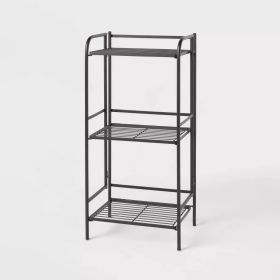 Folding 3 Shelves Black