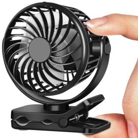 2 pcs 2.7 Inch Small Fan for Kids, Tiny Fan Clip on Backpack, Umbrella, Neck, USB & Battery Operated Portable Fan for Personal Outdoor Cooling, 4.2 Oz