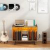 Record Player Stand, Vinyl Record Storage Cabinet ,Turntable Stand with Storage, Album Storage Cabinet with LED Light for Bedroom Living Room Office,