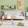 Twin Size Wood Daybed/Sofa Bed, White