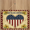 15cm*20cm(5.85in*7.8in) American Flag Independence Day Pendant Decoration Gift Holiday Hanging Wooden Hanging Tag