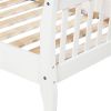 Platform Bed Frame Mattress Foundation with Wood Slat Support, Twin (White)