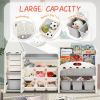 Kids Bookshelf Toy Storage Organizer with 17 Bins and 5 Bookshelves, Multi-functional Nursery Organizer Kids Furniture Set Toy Storage Cabinet Unit wi