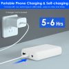 10000mAh Portable Charger Battery Pack for Heated Blanket Vest Jacket Power Bank with Type-C USB Cable Fit For IOSPhone 14 Android And More 5V/2A DC12