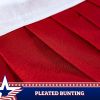 2 Pack American USA Pleated Fan Flag 1.5x3 Feet DELUXE Bunting Decoration Flags PRINTED 150D Patriotic Stars and Stripes with Canvas Header and Brass