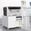 Office furniture Copier Cabinet white 2 door steel copier stand mobile pedestal file Printer Stand