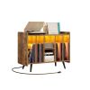 Record Player Stand, Vinyl Record Storage Cabinet ,Turntable Stand with Storage, Album Storage Cabinet with LED Light for Bedroom Living Room Office,