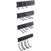 VEVOR Garage Tool Organizer, 600 lbs Max Load Capacity, Wall Mount Yard Garden Storage Rack Organization Heavy Duty with 10 Adjustable Hooks and 4 Rai