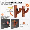 VEVOR Gun Rack Wall Mount, Horizontal Gun Rack and Shotgun Hooks, Single Gun Storage Display Rack For Wall, Gun Holder with Soft Padding holds Rifles,