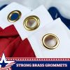 2 Pack American USA Pleated Fan Flag 1.5x3 Feet DELUXE Bunting Decoration Flags PRINTED 150D Patriotic Stars and Stripes with Canvas Header and Brass