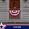 2 Pack American USA Pleated Fan Flag 1.5x3 Feet DELUXE Bunting Decoration Flags PRINTED 150D Patriotic Stars and Stripes with Canvas Header and Brass