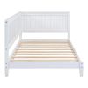 Twin Size Wood Daybed/Sofa Bed, White