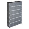 12-Tier Portable 72 Pair Shoe Rack Organizer 36 Grids Tower Shelf Storage Cabinet Stand Expandable for Heels, Boots, Slippers, Black