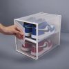 Set of 12 Stackable Clear Plastic Transparent Shoe Storage Box in Home