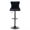 Furniture,Swivel Velvet Barstools Adjusatble Seat Height from 25-33 Inch,17.7 inch base, Modern Upholstered Bar Stools with Backs Comfortable Tufted f