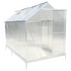 6.3'*10.2'*7' Polycarbonate Greenhouse, Heavy Duty Outdoor Aluminum Walk-in Green House Kit with Rain Gutter, Vent and Door for Backyard Garden, color