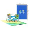 1pc Flower Bicycle Pop Up Card; 3D Spring Flower Bike Greeting Card For Anniversary; Mothers Day; Valentines Day; Thinking Of You; Thank You; Wedding;