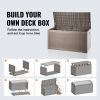 VEVOR Deck Box, 100 Gallon Outdoor Storage Box, 48.0" x 21.5" x 24.5", Waterproof PP Deckbox with Aluminum Alloy Padlock, for Patio Furniture, Pool To