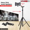 5 Core Speaker Stand Tripod Pair Tall Height Adjustable Heavy Duty DJ Light Floor Stands Universal 35mm Pole Mount PA Studio Monitor Large Subwoofer S