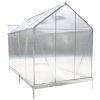 6.3'*10.2'*7' Polycarbonate Greenhouse, Heavy Duty Outdoor Aluminum Walk-in Green House Kit with Rain Gutter, Vent and Door for Backyard Garden, color