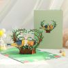 1pc New 3D Creative Three-dimensional Valentine's Day Greeting Card; Thank You Blessing Message Card; Exquisite High-end Handmade Love Bird Laser Holl