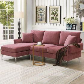 84 "Modern Chenille L-Shaped Sofa