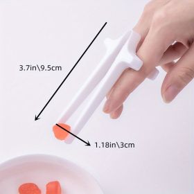 1pc Finger Snack Chopsticks For Gamers, Snack Clips, Gaming Finger Sleeves, Game Controllers, Game Accessories, Cell Phones Accessories, Finger Tongs (Color: White)