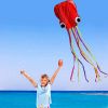 1pc Large Soft Octopus Easy Flyer Kite With 328ft Rope, 31*157 Inches Kite For For Kids Children Adult Beach Park