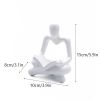 NORTHEUINS Reading Man Resin Figurine for Study Room Desktop Abstract Thinker Figure Ornament Home Living Room Office Decoration