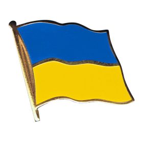 Personality Ukraine Flag Brooch For Women Men Ukrainian National Map Blue Yellow Pins Patriotic Badges Coat Dress Lapel Jewelry (Metal color: BC22Y0040-4)