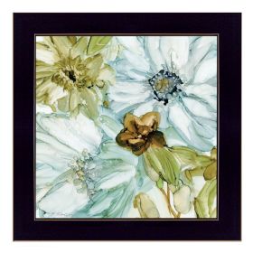 "Sea glass Garden I" By JG Studios, Ready to Hang Framed Print, Black Frame (Color: as Pic)