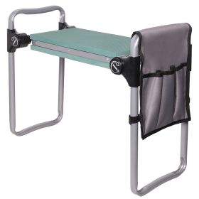 Garden Kneeler and Seat Stool, Foldable Garden Bench with Tool Pocket and Soft EVA Kneeling Pad for Senior, Gardening Lovers (sku: KM4005)