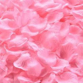 Artificial Rose Petal Artificial Flower Silk Petals Valentine Day Wedding Flower Decoration Flowers (Color: Pink, size: 500pcs)