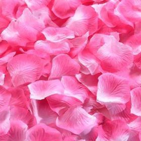 Artificial Rose Petal Artificial Flower Silk Petals Valentine Day Wedding Flower Decoration Flowers (Color: pink white, size: 3000pcs)