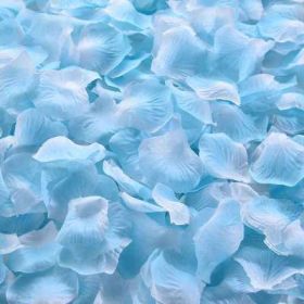 Artificial Rose Petal Artificial Flower Silk Petals Valentine Day Wedding Flower Decoration Flowers (Color: light blue, size: 1000pcs)