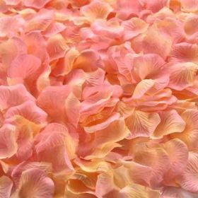 Artificial Rose Petal Artificial Flower Silk Petals Valentine Day Wedding Flower Decoration Flowers (Color: champagne pink, size: 500pcs)