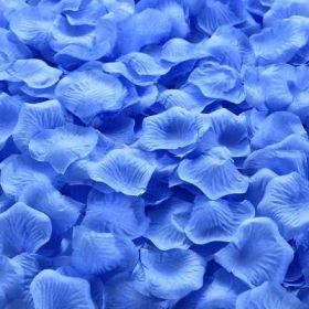 Artificial Rose Petal Artificial Flower Silk Petals Valentine Day Wedding Flower Decoration Flowers (Color: durk blue, size: 500pcs)