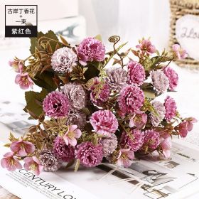 11pcs Bouquet Of DRIED Flowers ROSE Roses Bouquet Of Natural Air Dried Nordic Wind Wedding Home Decoration Valentine Day Gift (Color: F, size: 11pcs)