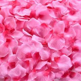 Artificial Rose Petal Artificial Flower Silk Petals Valentine Day Wedding Flower Decoration Flowers (Color: pink red, size: 500pcs)