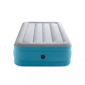 16" Air Mattress with Hand Held 120V Pump - Twin Size (Color: Blue)