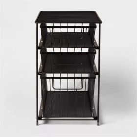 3 Tier Drawer Organizer (Color: Matte Black)