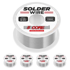 5 Core Solder Wire Rosin Core Flux Soldering 63/37 63% Tin (Sn)37% Lead (Pb) 50 gms Each - Solder Wire (size: 5 Pieces)