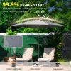 10FT Patio Umbrella, Outdoor Table Umbrella with Push Button Tilt and Crank, UV Protection Waterproof Market Sun Umbrella with 8 Sturdy Ribs for Garde