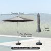 9FT Patio Umbrella, Outdoor Table Umbrella with Push Button Tilt and Crank, UV Protection Waterproof Market Sun Umbrella with 8 Sturdy Ribs for Garden