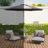 10FT Patio Umbrella, Outdoor Table Umbrella with Push Button Tilt and Crank, UV Protection Waterproof Market Sun Umbrella with 8 Sturdy Ribs for Garde