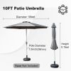 10FT Patio Umbrella, Outdoor Table Umbrella with Push Button Tilt and Crank, UV Protection Waterproof Market Sun Umbrella with 8 Sturdy Ribs for Garde