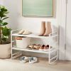 2 Tier Shoe Rack Metal Mesh